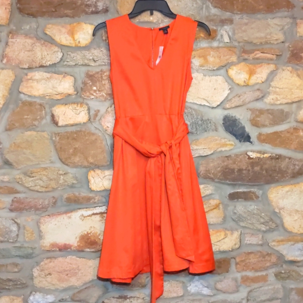 Ann Taylor Orange sleeveless dress